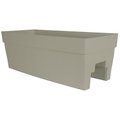 Dcn Plastic Inc DCN Plastic DCN352738 27 in. DCN Rail Planter Portabella DCN352738